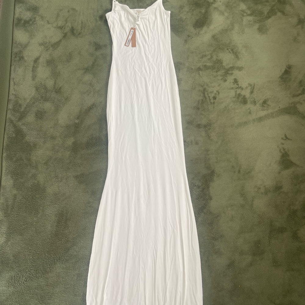 SKIMS White Spaghetti Strap Dress